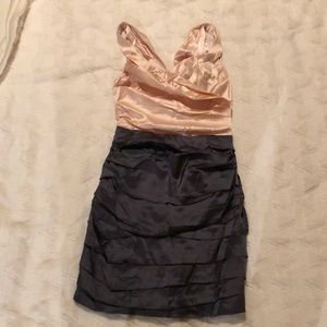 Express Ruched Two Color Cocktail Dress